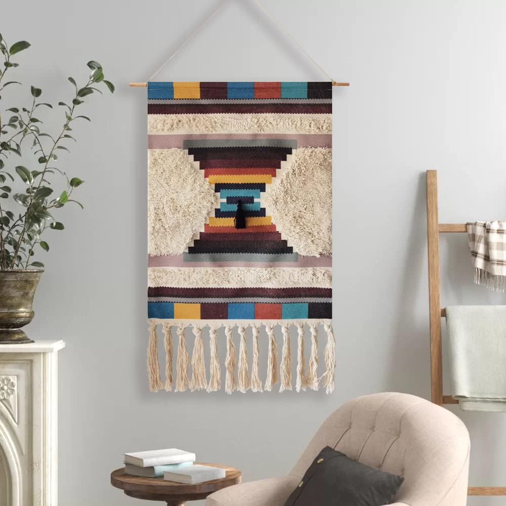 Large Geometric Macrame Wall Tapestry