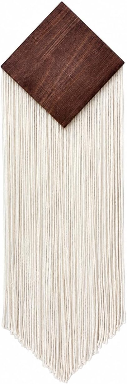 Off White Geometric Macrame Tapestry