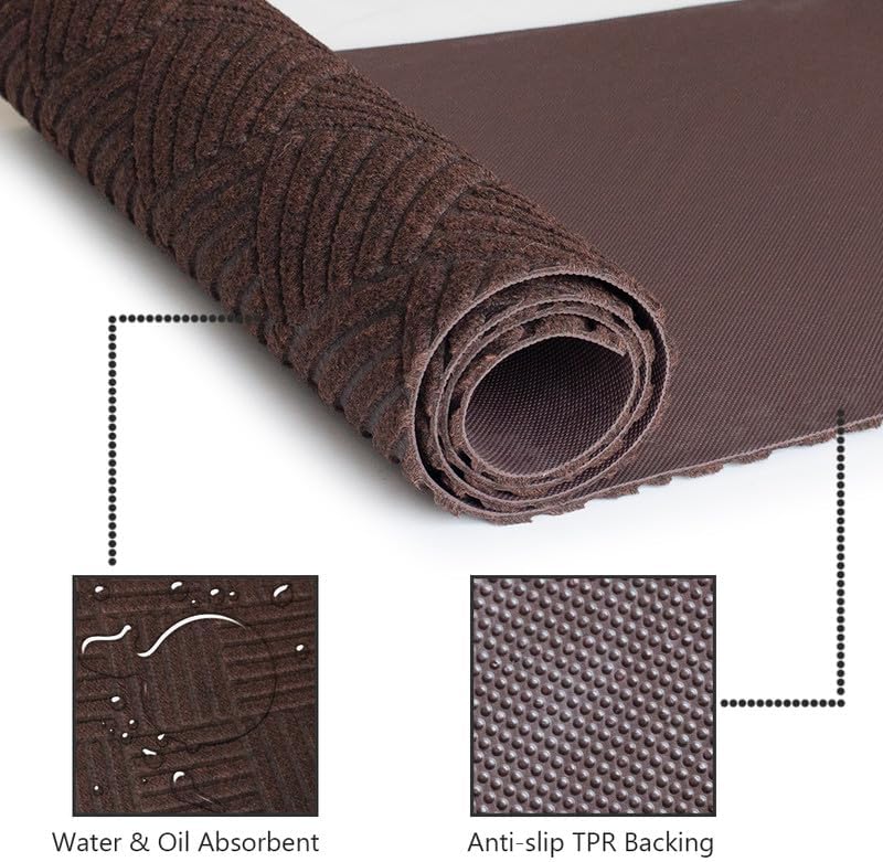 Brown Washable Runner Rug