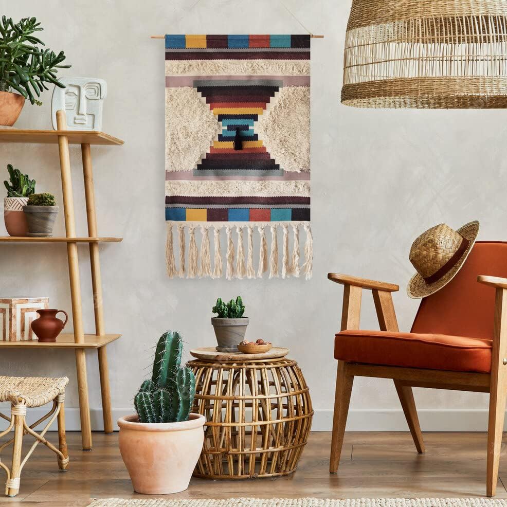 Large Geometric Macrame Wall Tapestry