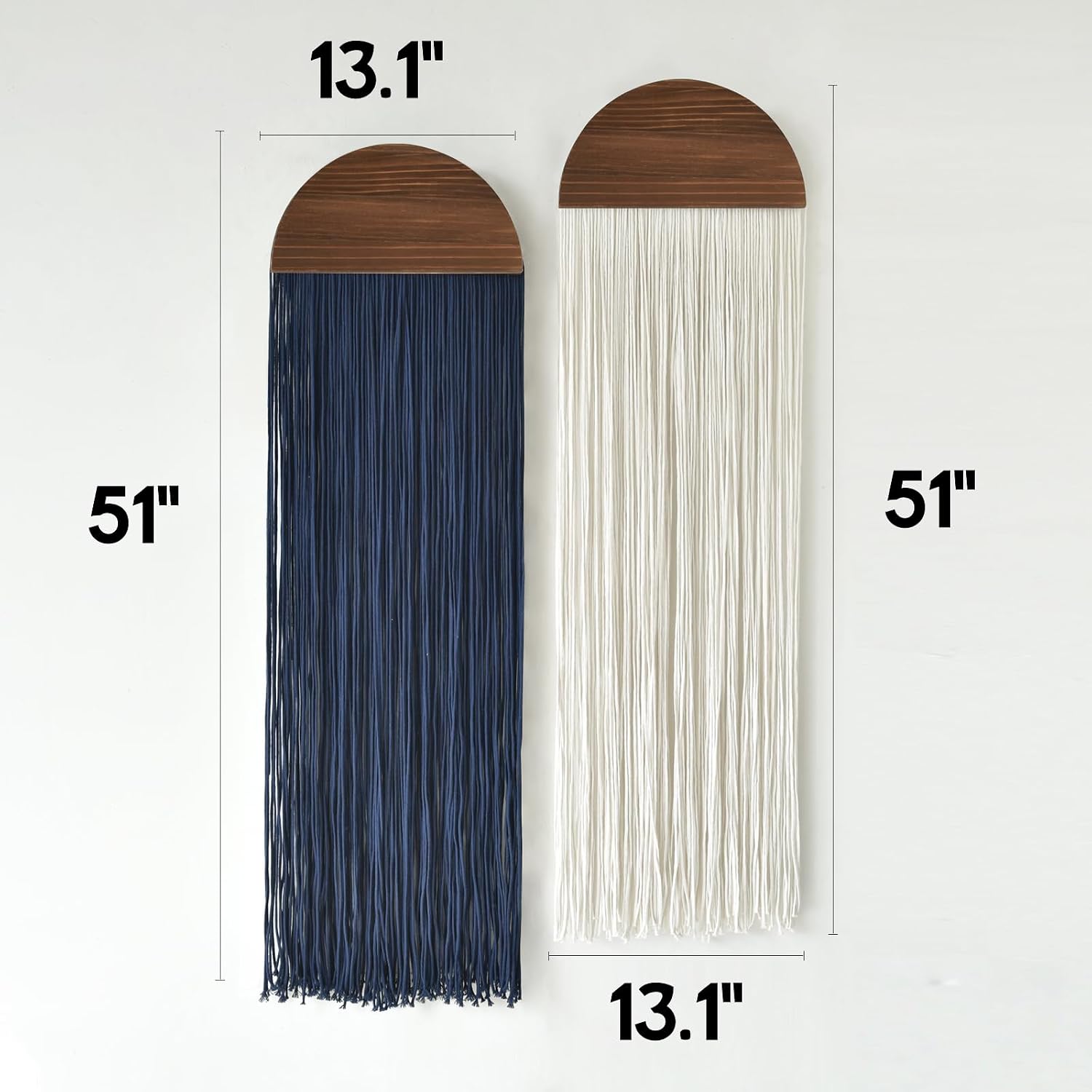 2Pcs Fringe Macrame Wall Hanging