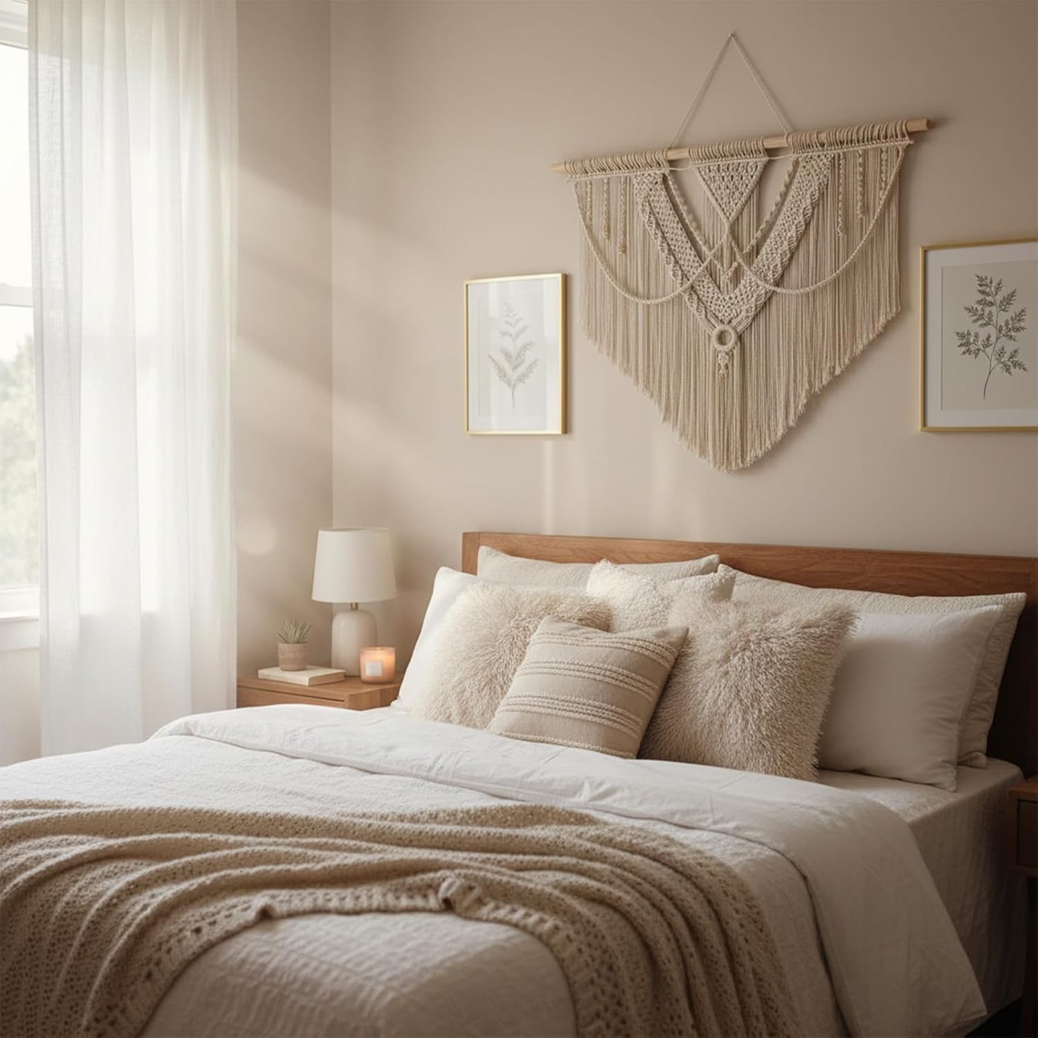 Nordic Geometric Macrame Tapestry