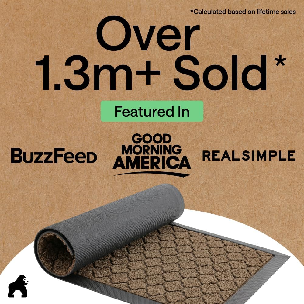 Latte Rubber Waterproof Doormat