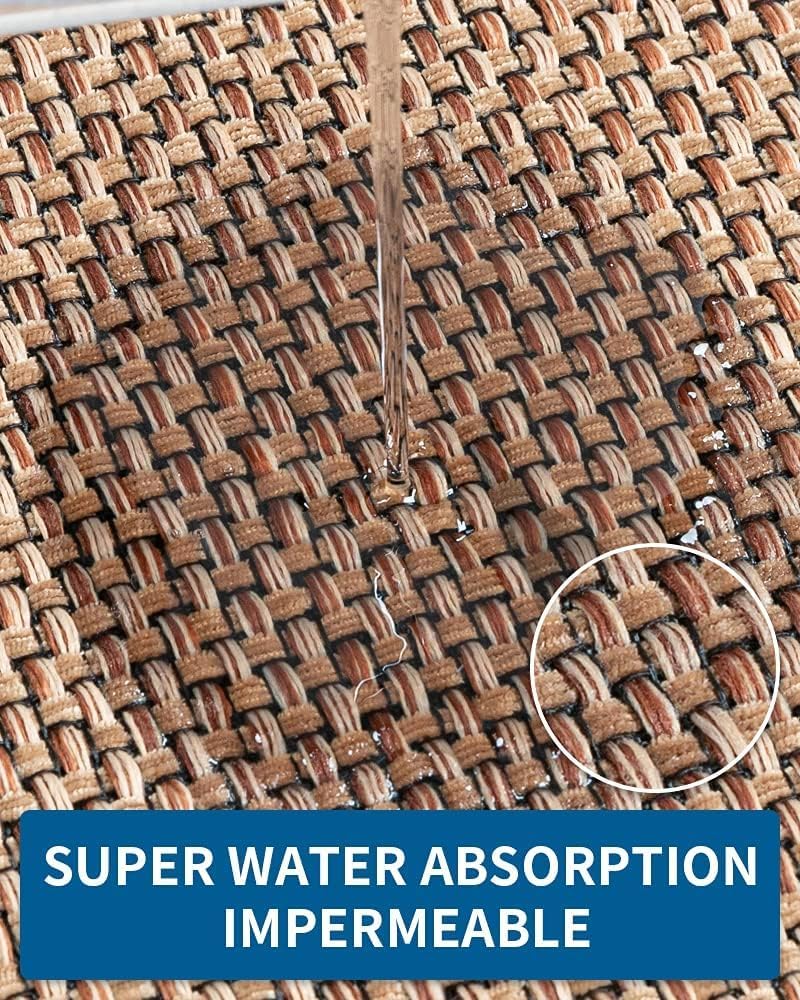 Beige Washable Kitchen Rug Sets