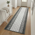 Checkered Grey Runner Rug