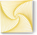 Yellow Framed Geometric Macrame Art