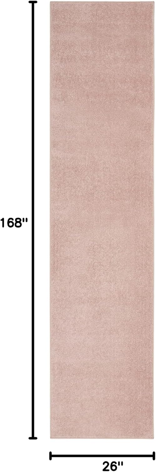 Pink Non Shedding Runner Rug