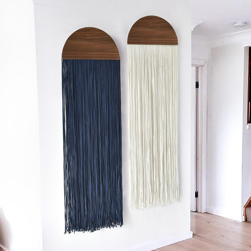 2Pcs Fringe Macrame Wall Hanging