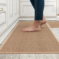 Beige Washable Kitchen Rug Sets