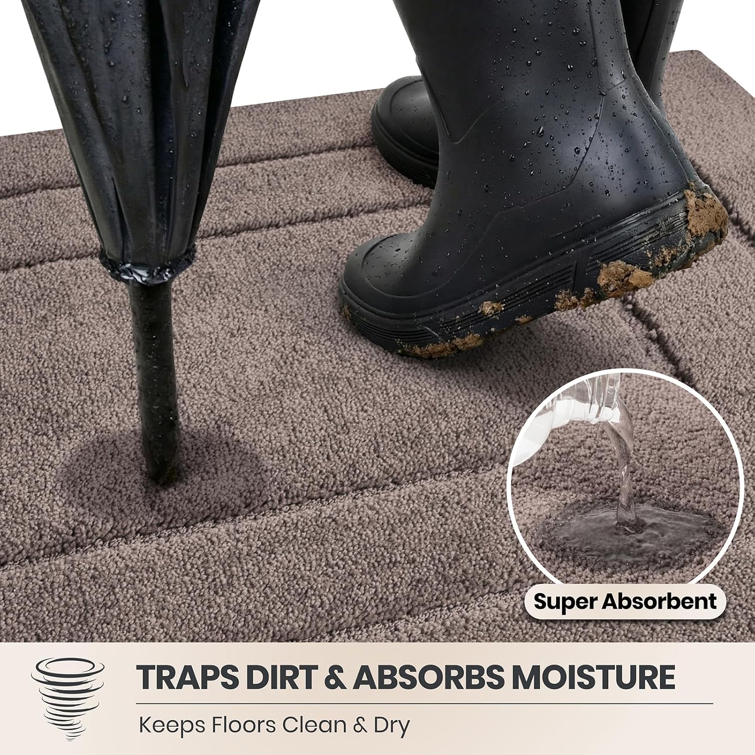 Brown Absorbent Door Mat