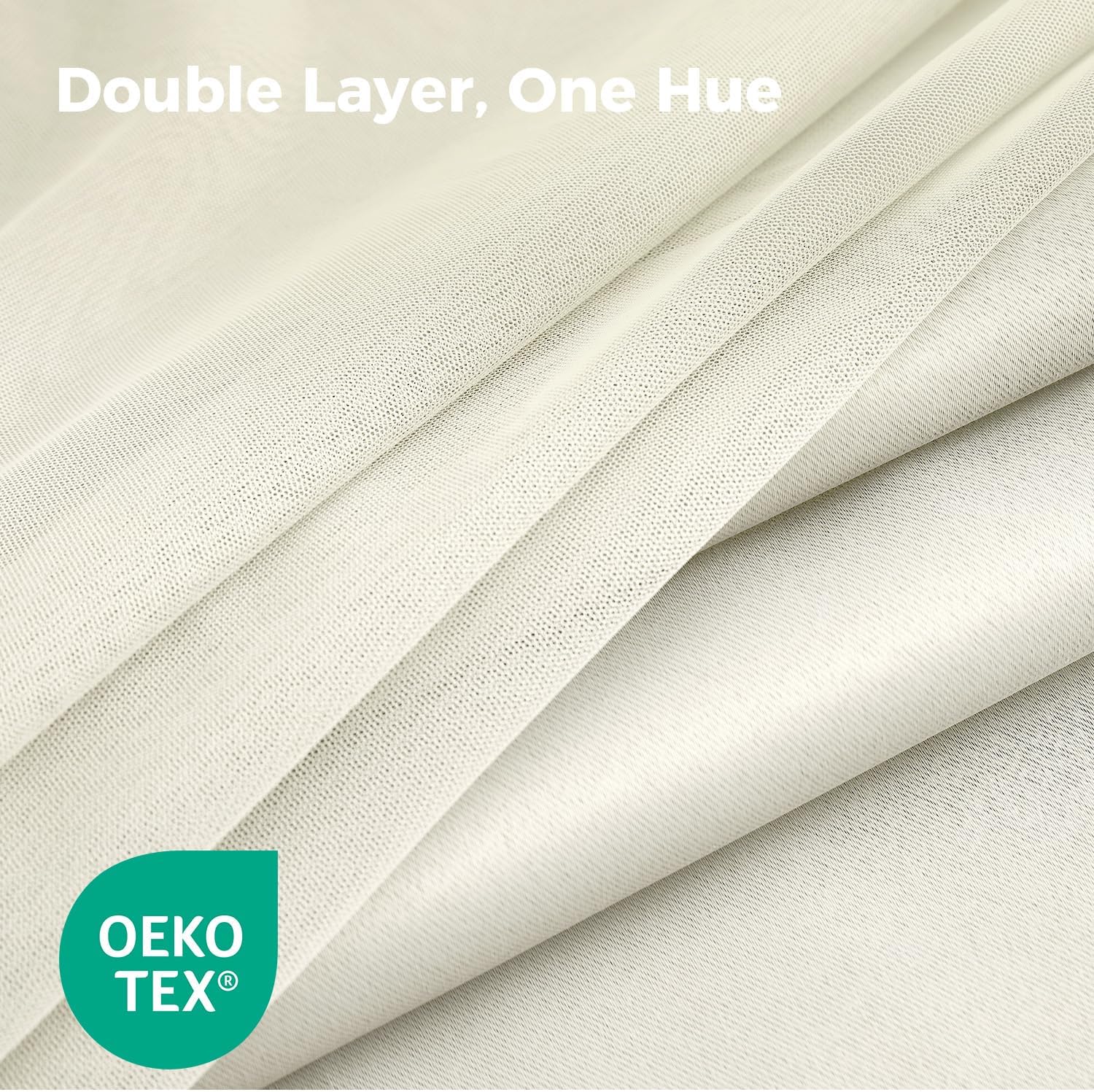 Ivory Double Layer Blackout Curtains