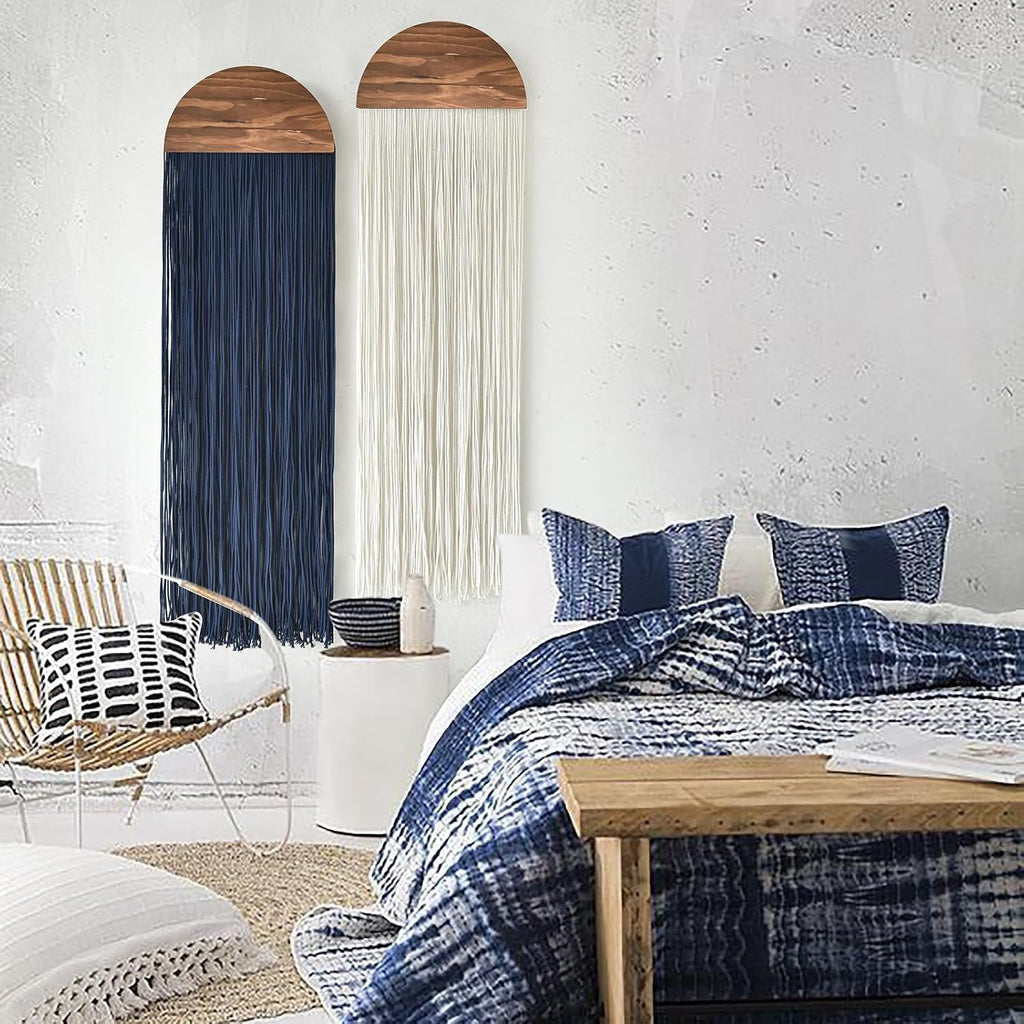 2Pcs Fringe Macrame Wall Hanging