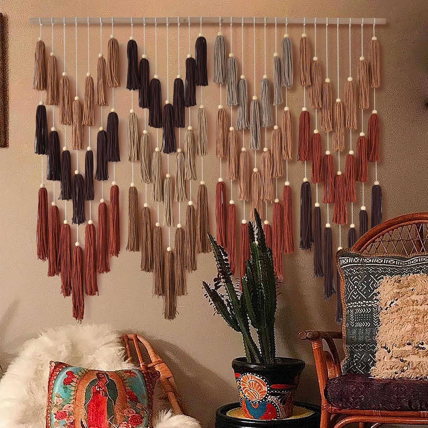 Wave Tassel Macrame Wall Hanging