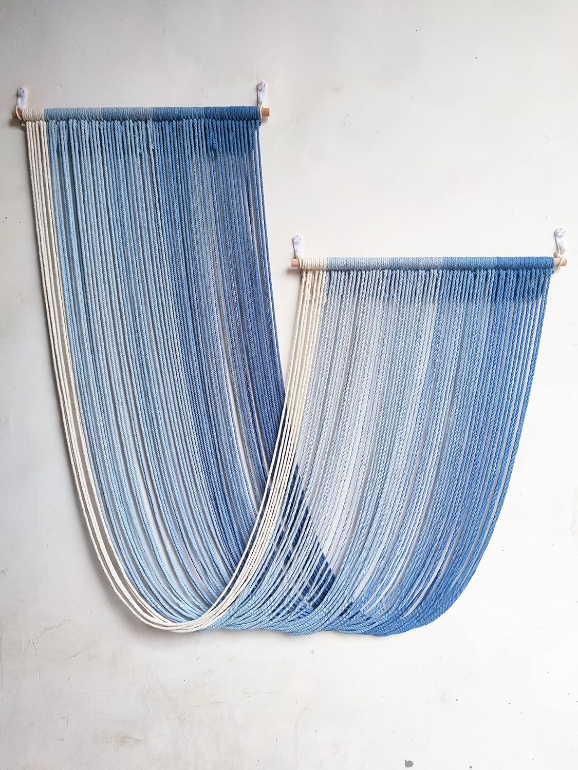 Blue Ombre Macrame Wall Hanging