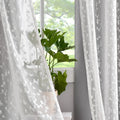 Grey Leaf Lace Double Layer Blackout Curtains