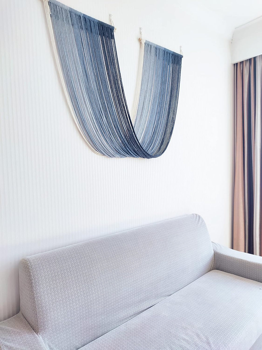 Blue Ombre Macrame Wall Hanging