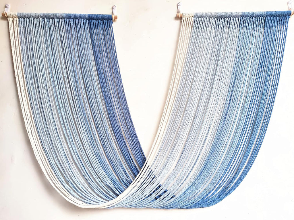 Blue Ombre Macrame Wall Hanging