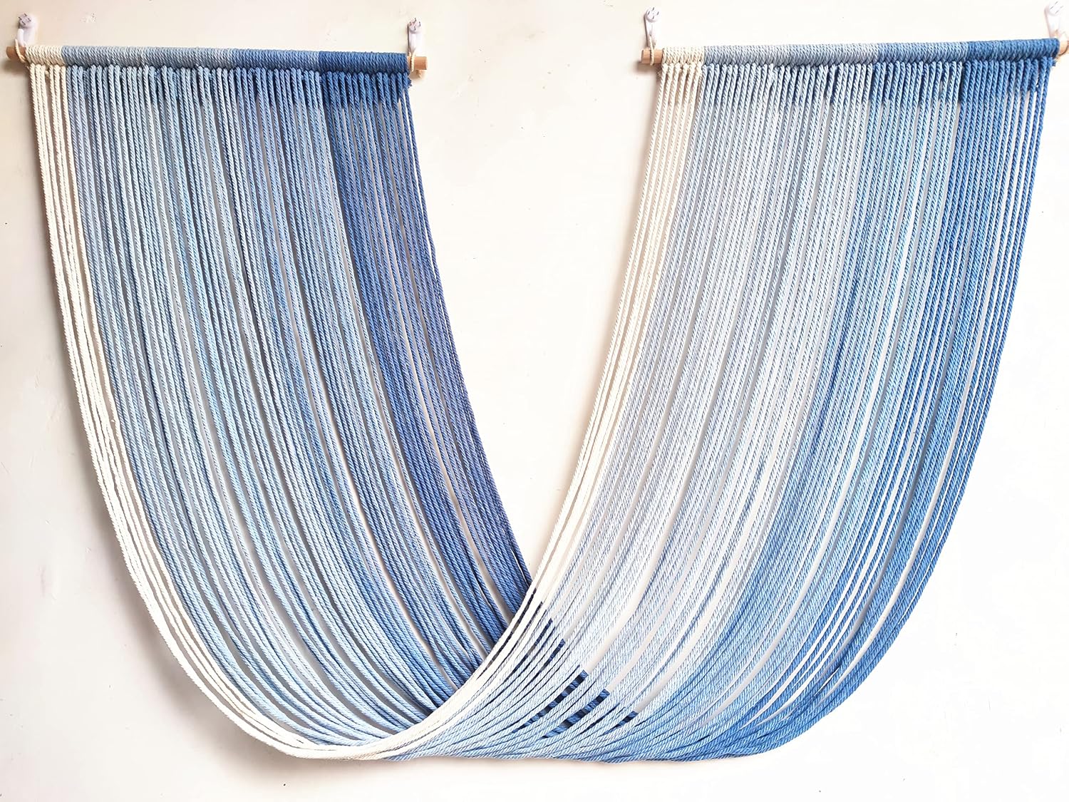 Blue Ombre Macrame Wall Hanging