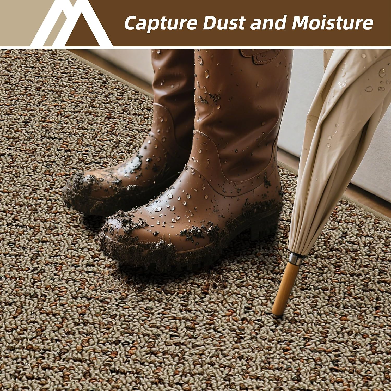 Taupe Pet Friendly Runner Rug